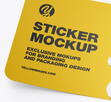 موکاپ اتیکت سلفون مات   Matte Sticker Mockup