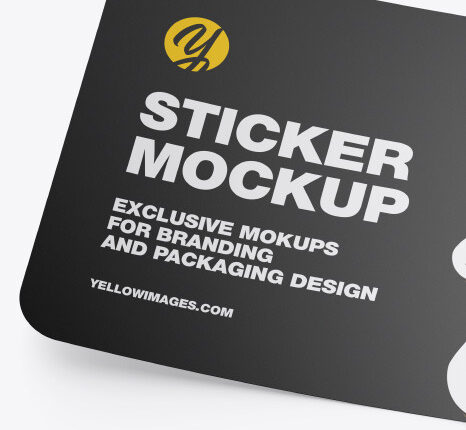 موکاپ اتیکت سلفون مات   Matte Sticker Mockup