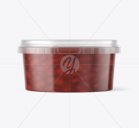 موکاپ برچسب روی بسته بندی خرما و مواد غذایی   Container Mockup