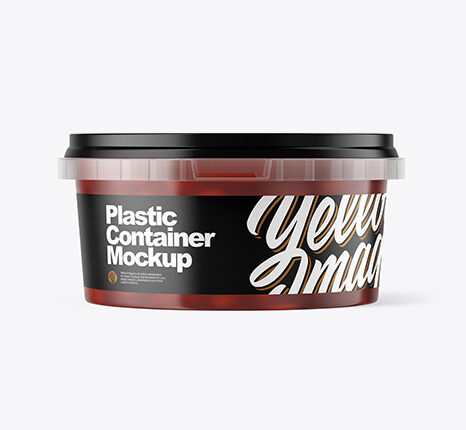 موکاپ برچسب روی بسته بندی خرما و مواد غذایی   Container Mockup