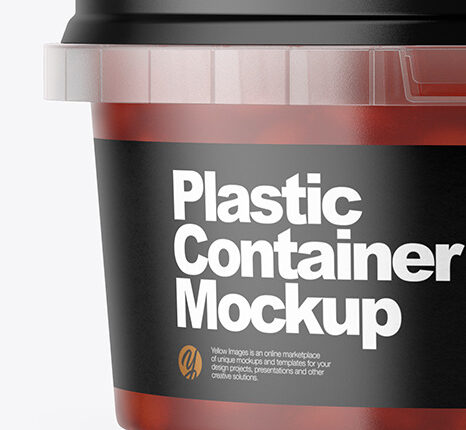 موکاپ برچسب روی بسته بندی خرما و مواد غذایی   Container Mockup