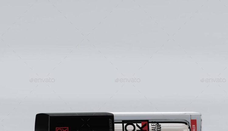 موکاپ بسته بندی شیشه و جعبه عطر   Cosmetic Mock Up