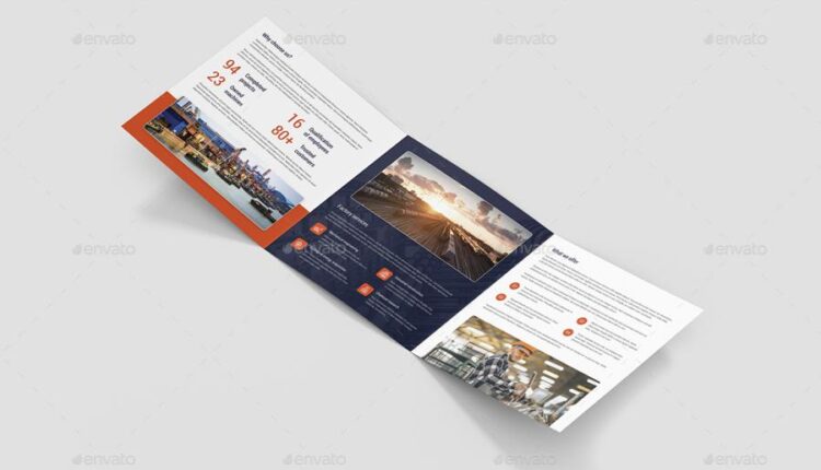 فایل لایه باز بروشور مربعی و مستطیلی   Brochures Bundle