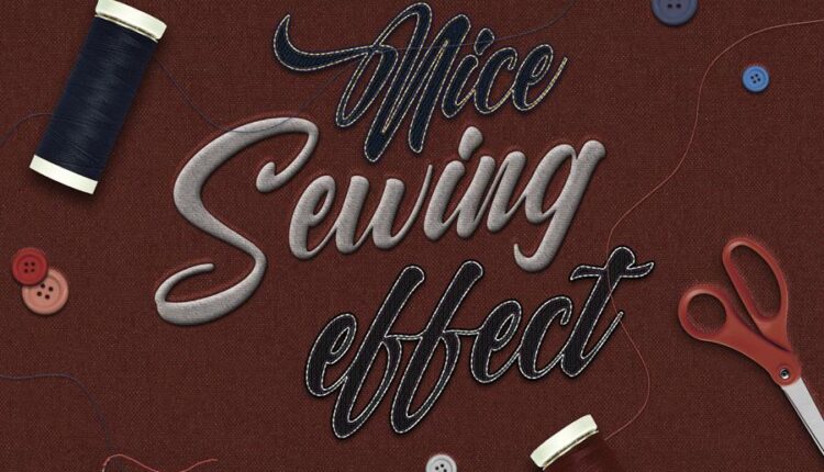 افکت نوشته دوخته شده   GraphicRiver   Fabric Text Effects