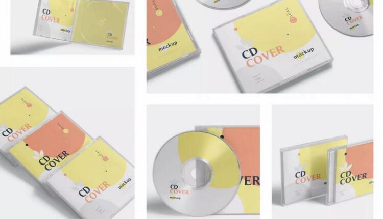 6 موکاپ بسیار زیبا و کاربردی جعبه سی دی   6 CD Cover Mockups