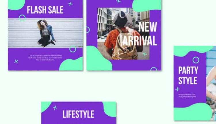 طرح لایه باز آماده انتزاعی برای پست و استوری اینستاگرام   Instagram