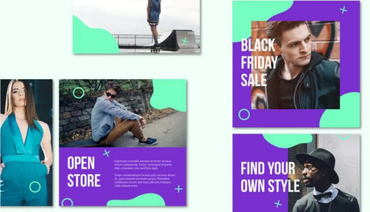 طرح لایه باز آماده انتزاعی برای پست و استوری اینستاگرام   Instagram