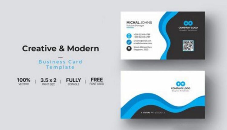 فایل لایه باز طرح ساده کارت ویزیت شرکتی   Business Card