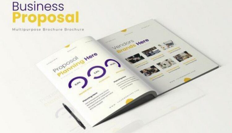 فایل لایه باز دفترچه نمونه کار و پروژه   Proposal Project Brochure