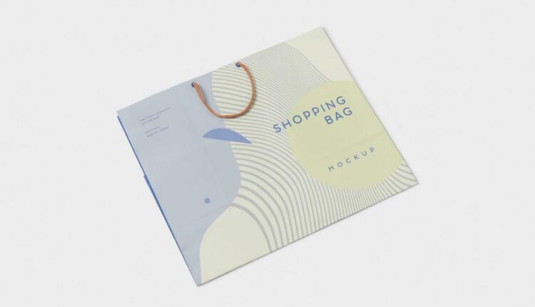 موکاپ ساک دستی کاغذی   Paper Shopping Bag Mockups