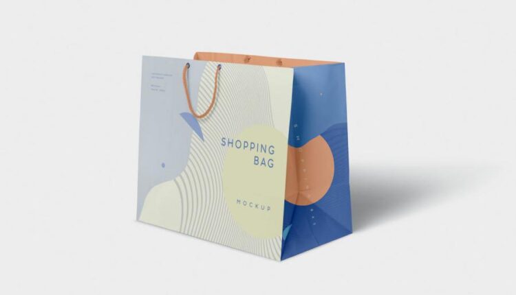 موکاپ ساک دستی کاغذی   Paper Shopping Bag Mockups
