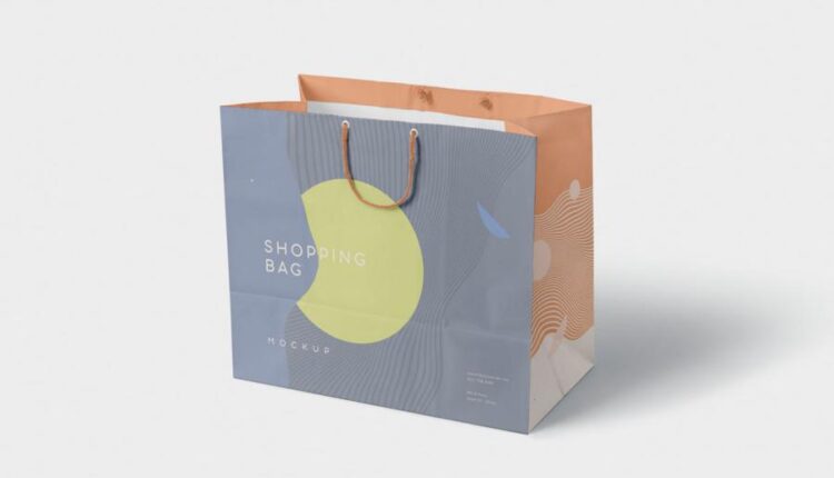 موکاپ ساک دستی کاغذی   Paper Shopping Bag Mockups