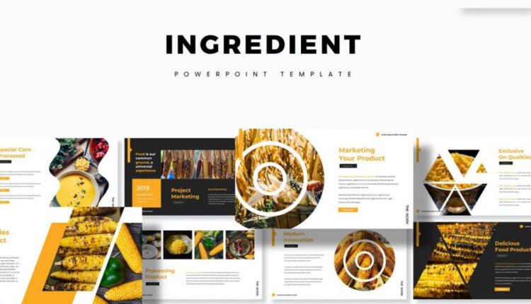 فایل آماده اسلاید های پاورپوینت اینگریدینت   Ingredient Powerpoint