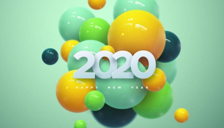 وکتور های بسیار زیبا برای طراحی های سال 2020   Happy New 2020