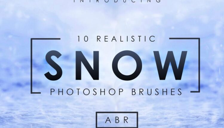 براش برف برای فتوشاپ   Realistic Snow Brushes