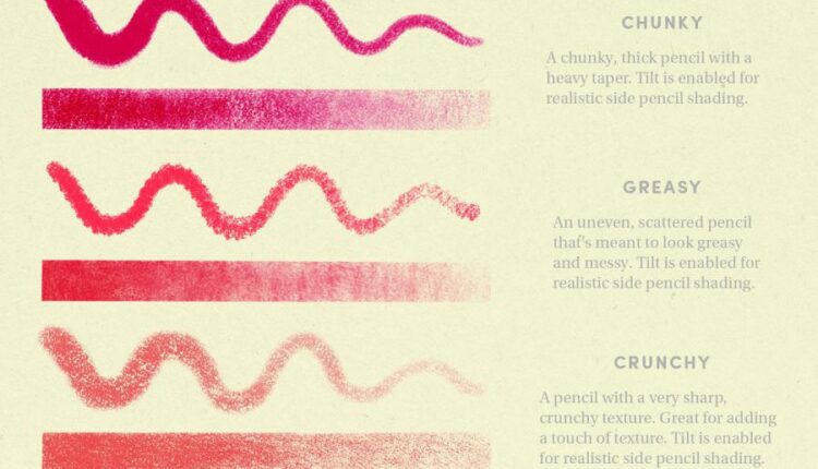 براش مدادی نرم‌افزار Procreate برای آیپد   Procreate Brushes