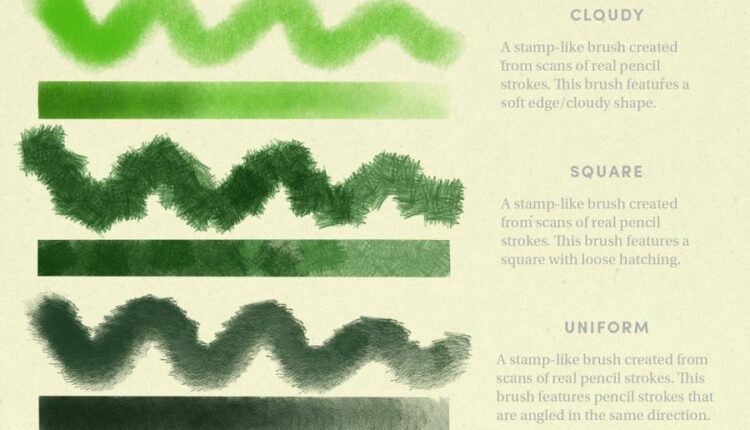 براش مدادی نرم‌افزار Procreate برای آیپد   Procreate Brushes
