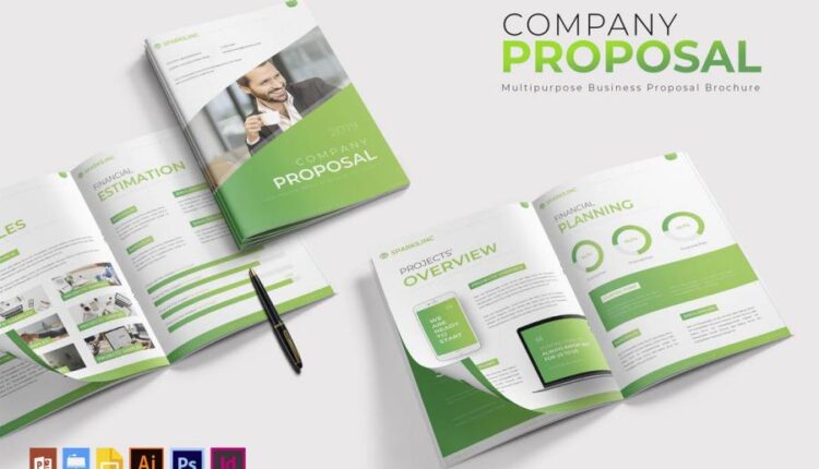 فایل لایه باز نمونه دفترچه ارائه پروژه   Company Proposal