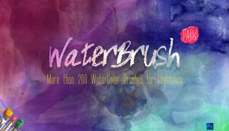 200 براش آبرنگی برای فتوشاپ   WaterColor Brushes