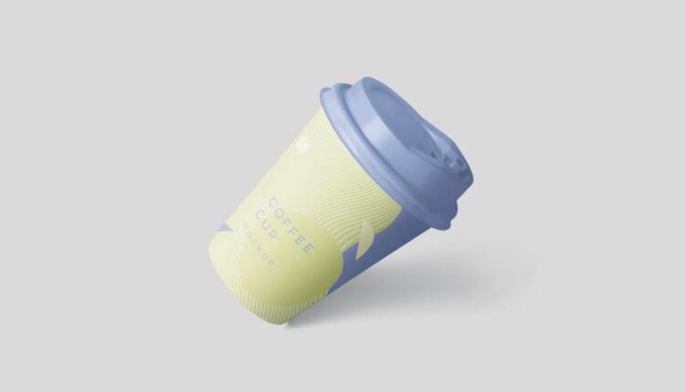 موکاپ لیوان قهوه در سایز کوچک   Coffee Cup Mockup Set