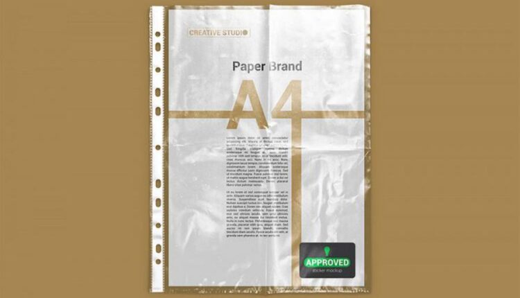 3 موکاپ کاور کاغذ A4 Paper Size Mockup   A4