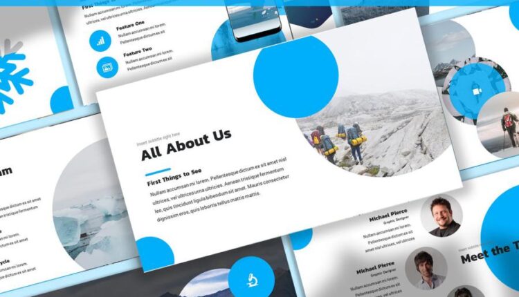 اسلاید آماده پاورپوینت با موضوع برف و کوهستان   Snowy Powerpoint