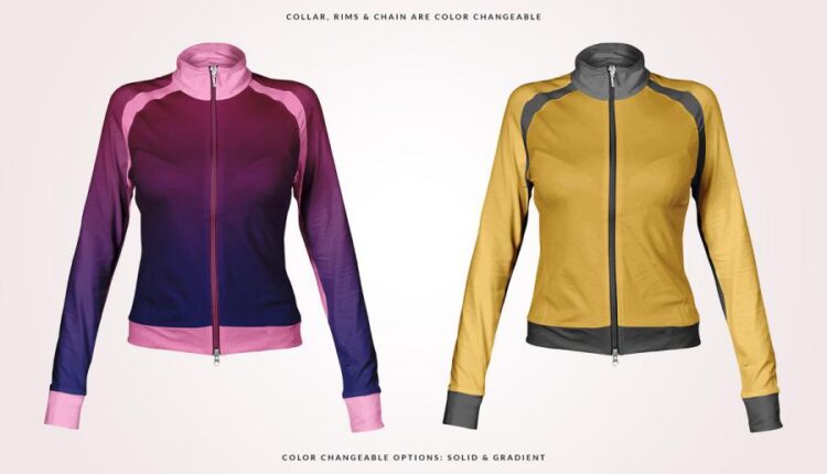 موکاپ ژاکت و کاپشن ورزشی زنانه   Female Jacket Mockup