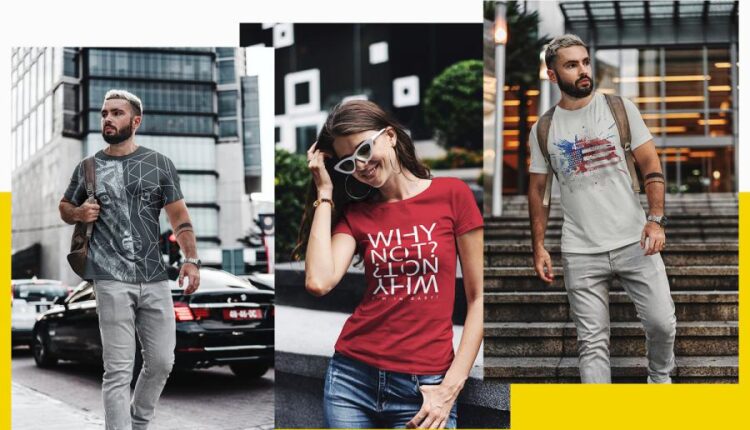 موکاپ تیشرت خیابانی   T Shirt Mock Up Urban Style