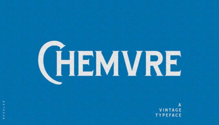 فونت انگلیسی مدرن چمور   Chemvre Font