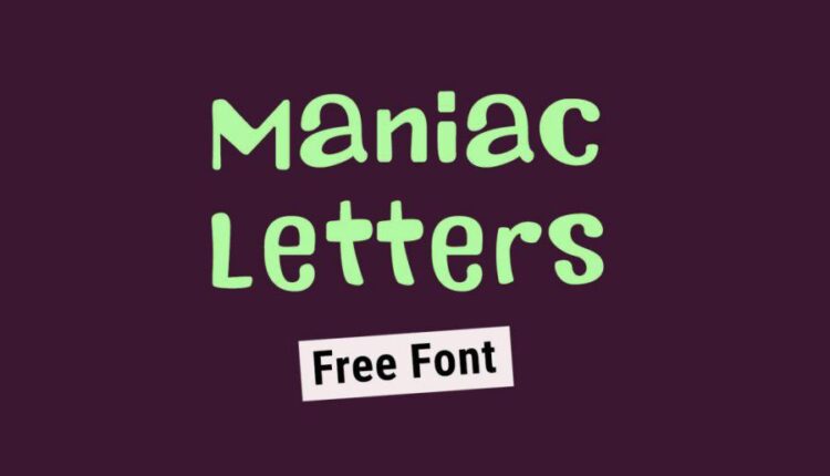 فونت انگلیسی فانتزی مانیک   Maniac Letters Font