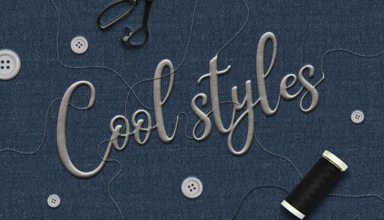 افکت نوشته دوخته شده   GraphicRiver   Fabric Text Effects