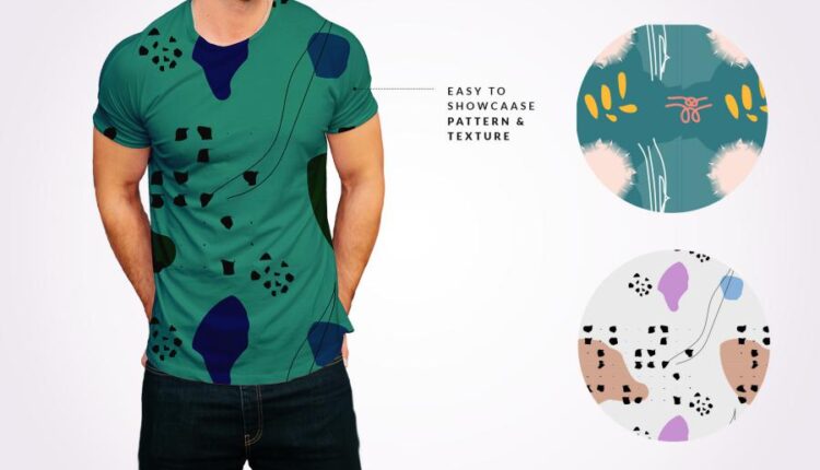 موکاپ تیشرت یقه گرد مردانه   Round Neck Men T Shirt Mock Up