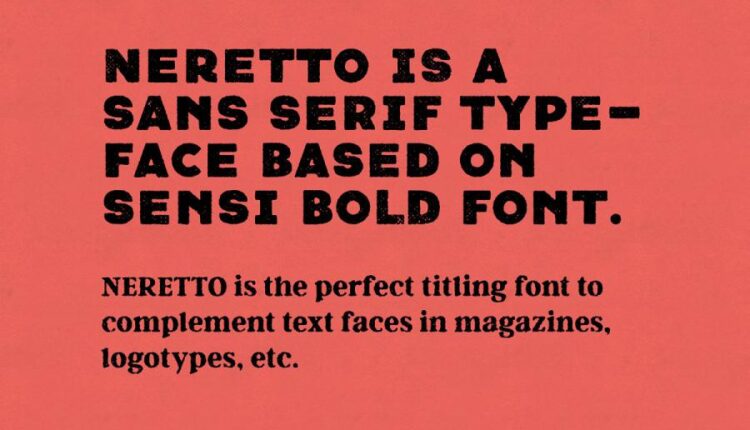 فونت انگلیسی سنس نرتو   Neretto Sans Font