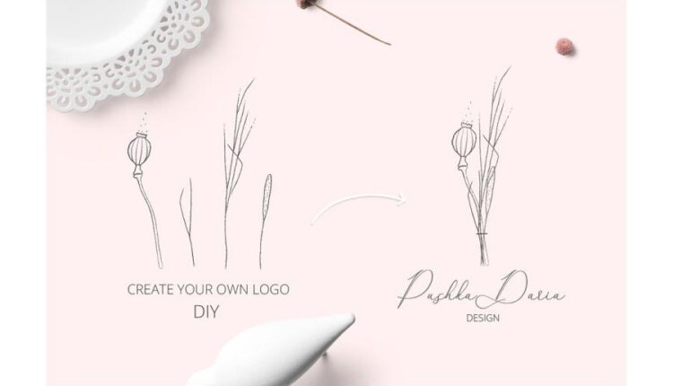 المان خطی گل و گیاهان   Herb & Seeds Vector