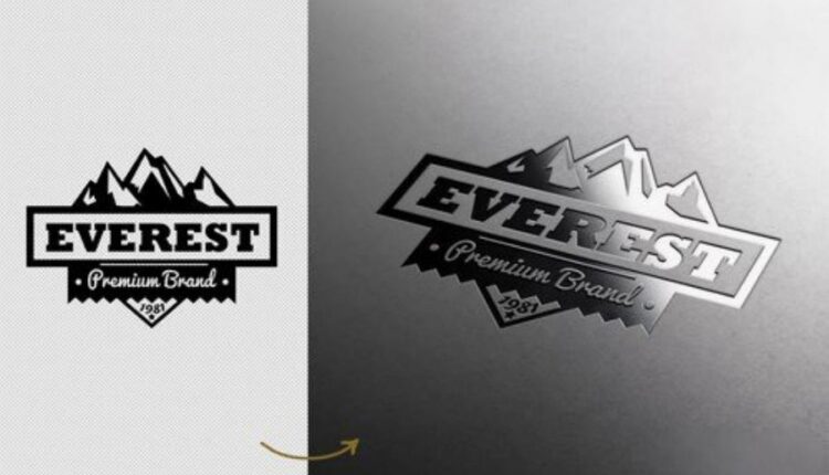 موکاپ لوگو به صورت مهر حک شده   Rubber Stamp Mockup