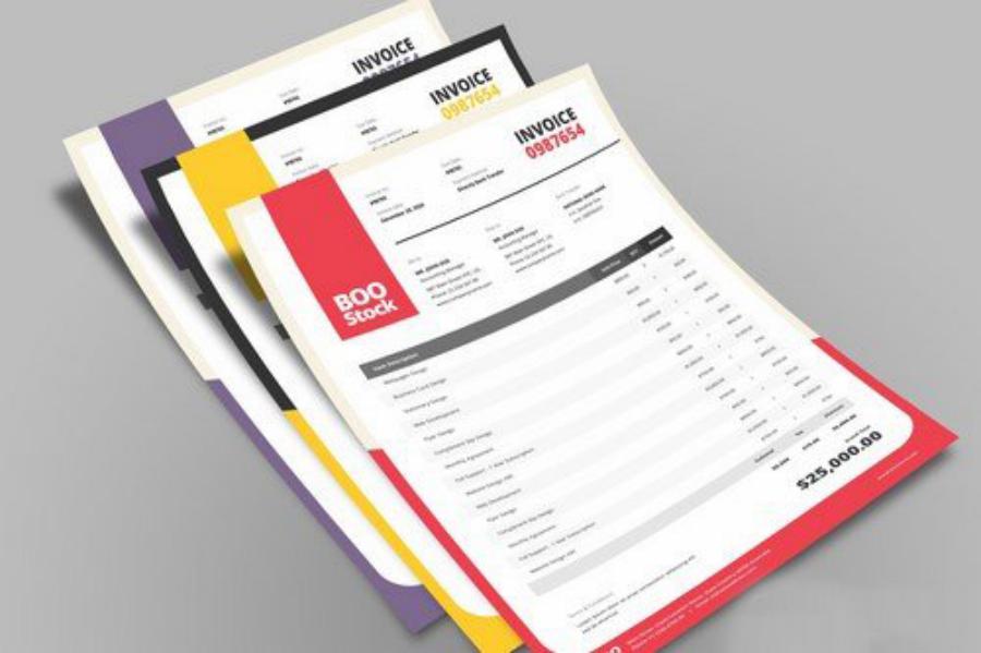 طرح لایه باز فاکتور Invoice Template 41
