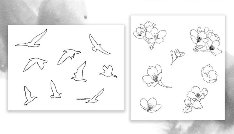 مجموعه کلیپ آرت گل و بوته   La tendresse collection