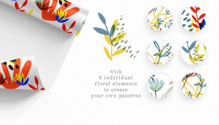 مجموعه پترن گیاه و مبانی گیاه شناسی   Botanical Basics Pattern Set