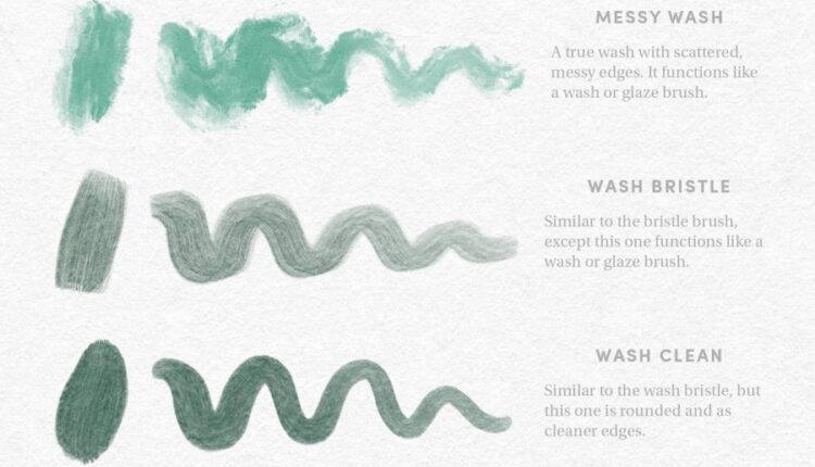 مجموعه براش گواش برای نرم افزار Procreate