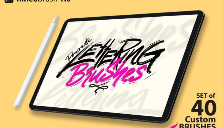 مجموعه 38 فونت و 2 براش برای Procreate