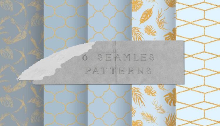 مجموعه بافت ها و نقوش طاووس آبی   Peacock Blue Watercolor