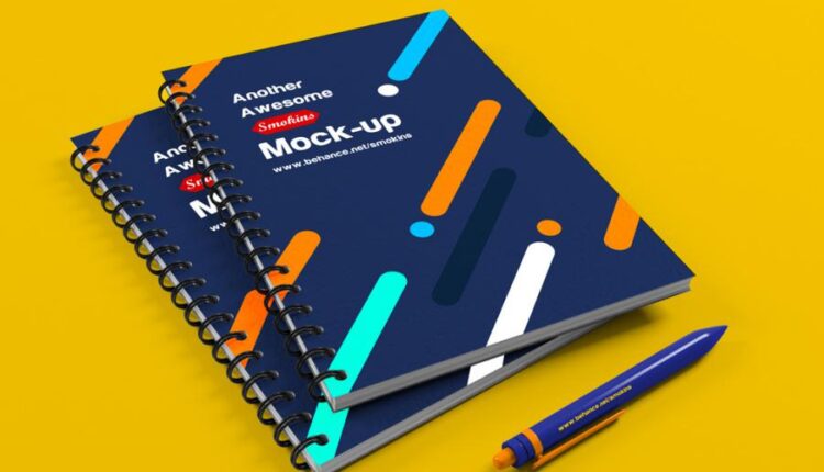 موکاپ دفتر سیمی   Spiral Notebook Mockup Set