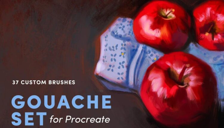 مجموعه براش گواش برای نرم افزار Procreate