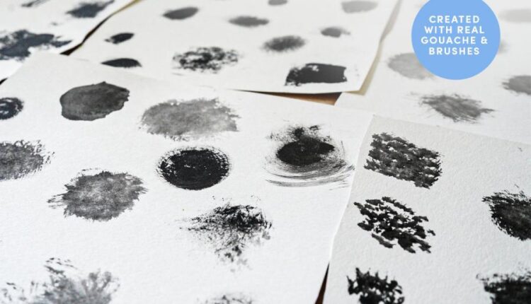 مجموعه براش گواش برای نرم افزار Procreate