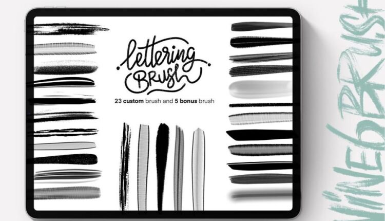 مجموعه 38 فونت و 2 براش برای Procreate