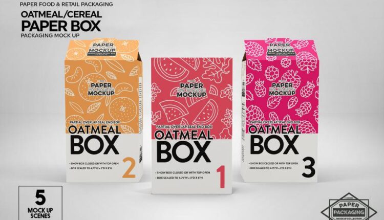 موکاپ بسته بندی کاغذ کرافت   Paper Box Mockup