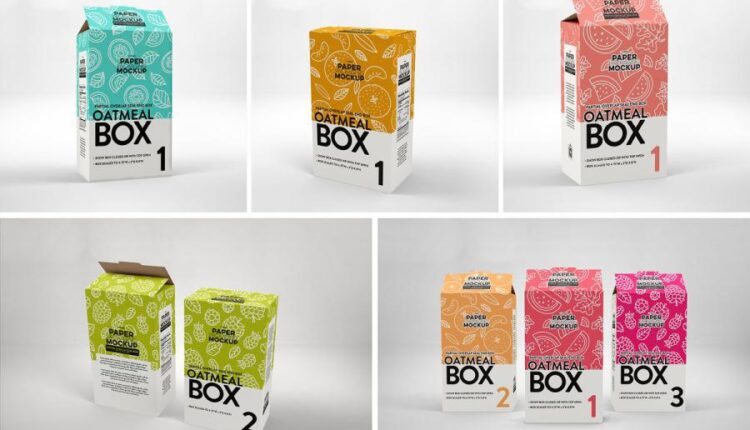 موکاپ بسته بندی کاغذ کرافت   Paper Box Mockup