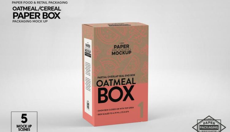 موکاپ بسته بندی کاغذ کرافت   Paper Box Mockup