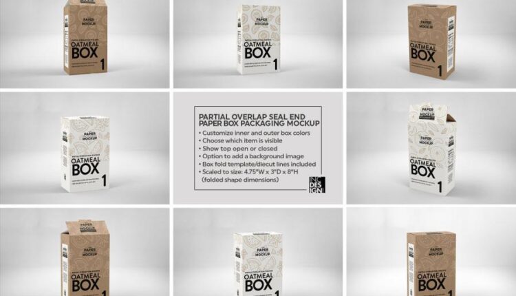 موکاپ بسته بندی کاغذ کرافت   Paper Box Mockup