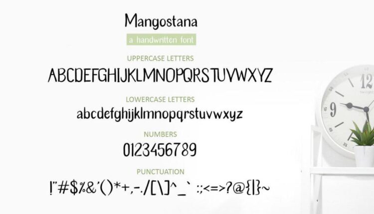 فونت انگلیسی فانتزی تنهای مانگوستانا   mangostana Font